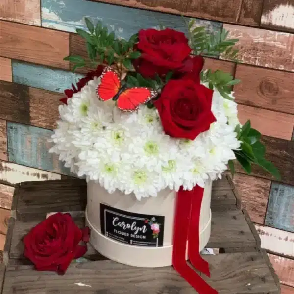 Flowers in Hatbox