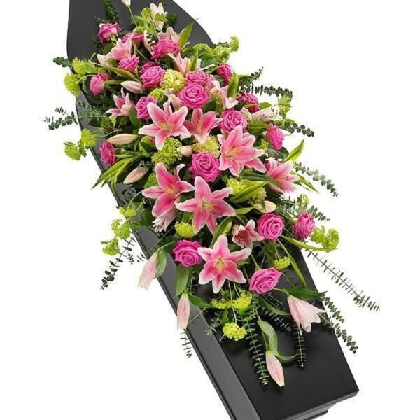 Rose and Lily Casket Spray