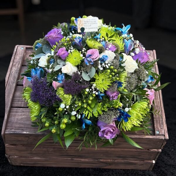 Purple & Green Remembrance Posy